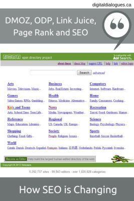 DMOZ, ODP, Link Juice, Page Rank and SEO